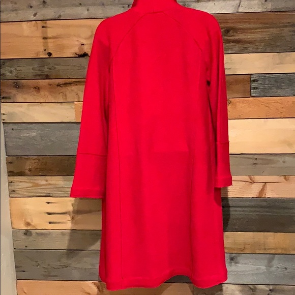 Tahari Boiled Wool Drape Front Coat - Picture 4 of 5